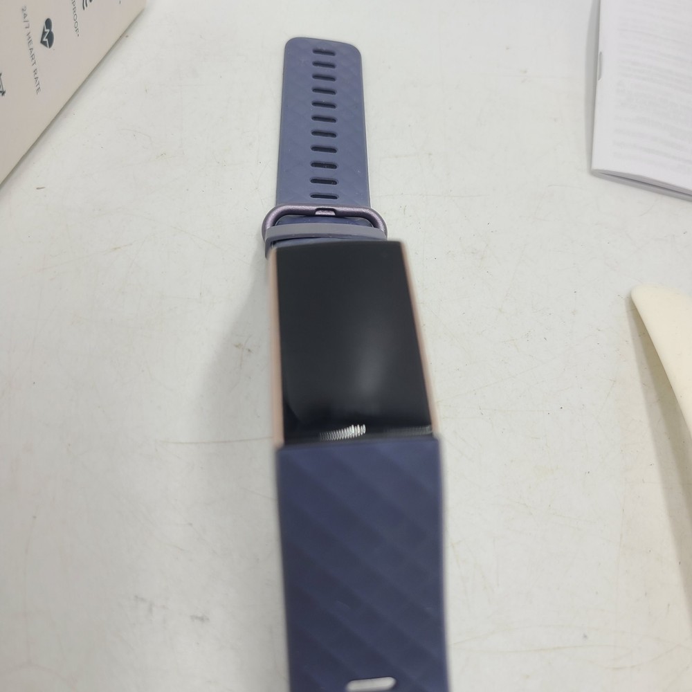 Fitbit Charge 3 Activity Tracker Blue/Gray and white bands