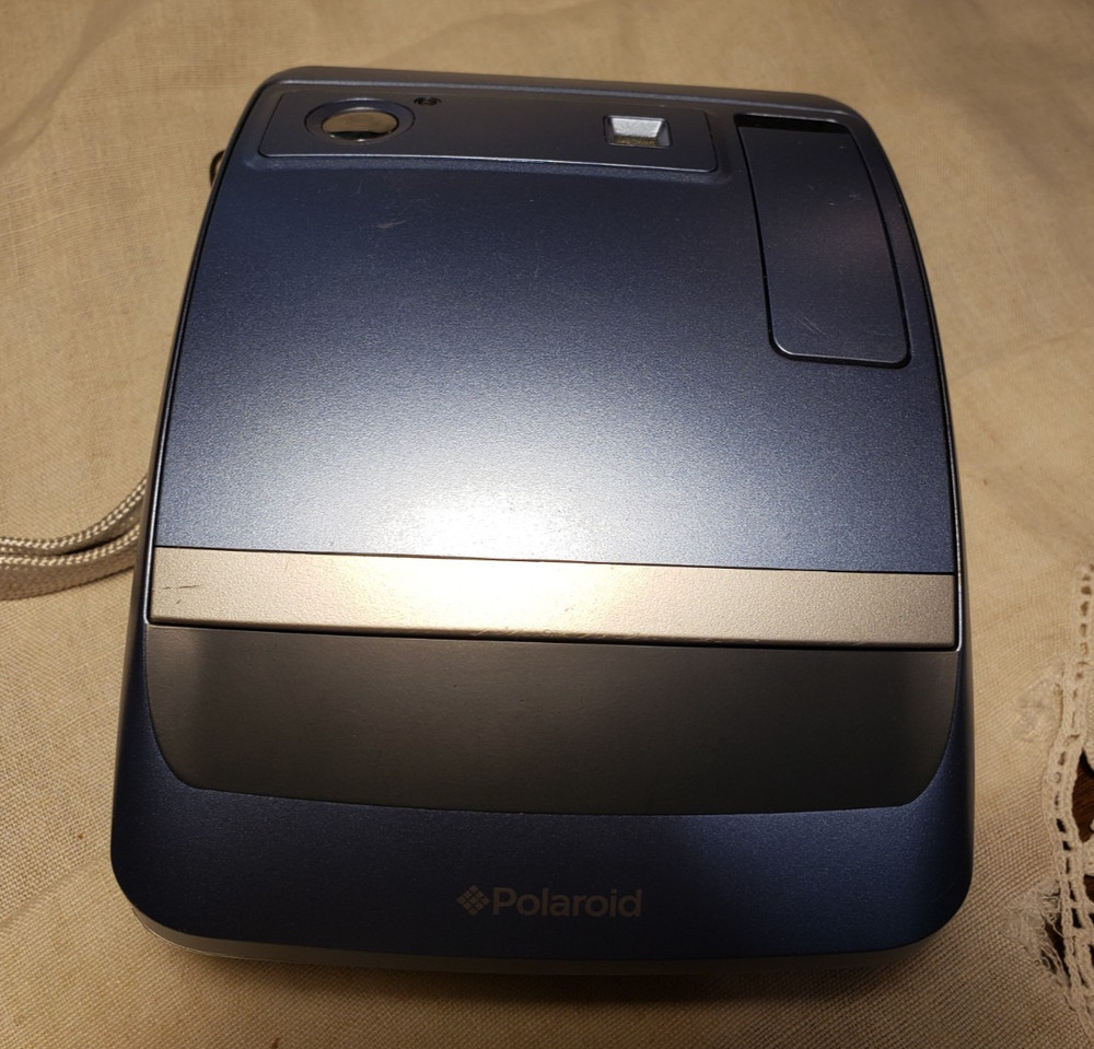 Polaroid One600 Folding Instant Camera | Blue/Silver | UNTESTED