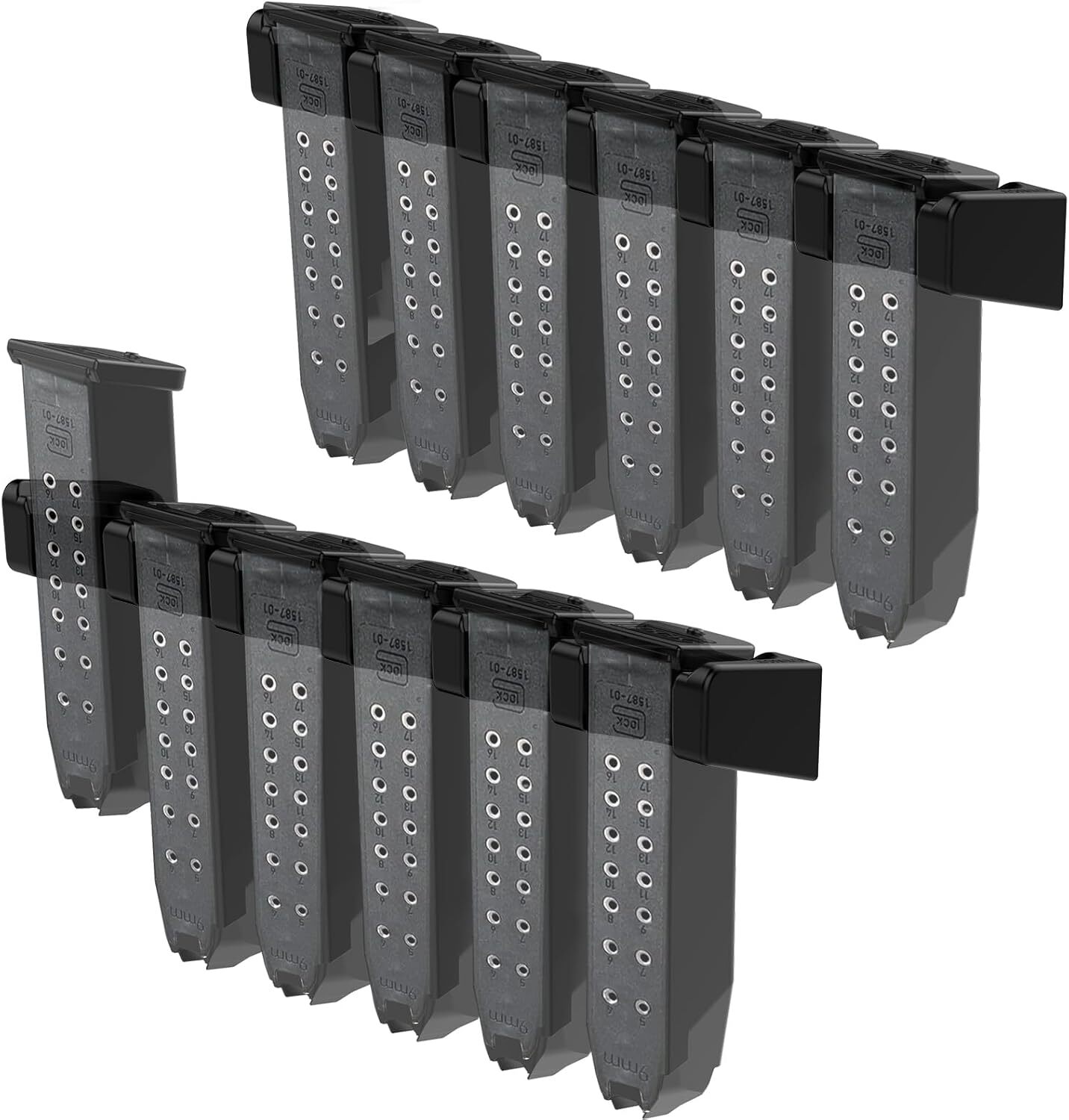 Magazine Holder for Glok 17 19 22 23 26 31 34. | Gun Safe Mag Storage Mount 2Pcs