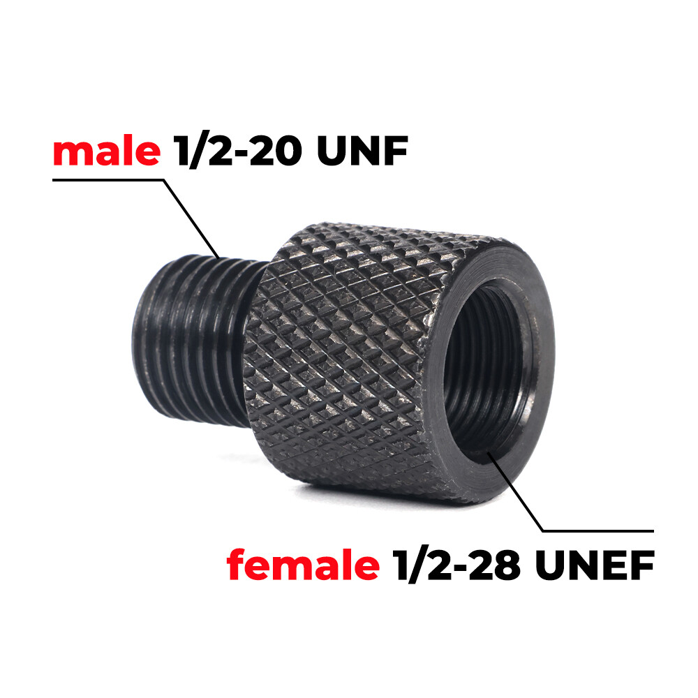 Threaded Adapter female 1/2-28 UNEF To 1/2-20 UNF male