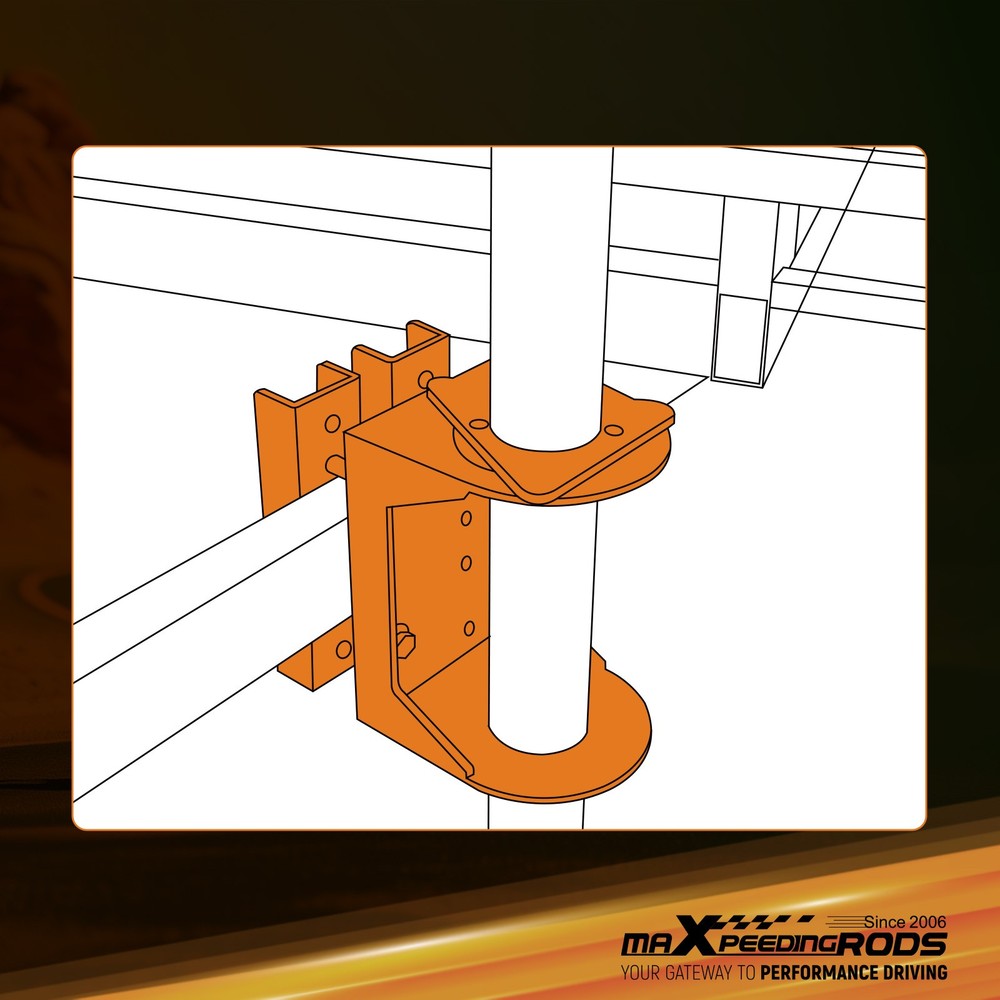 RV Trailer Jack Mounting Bracket Kit for A-Frame 3-Bolt Pattern Steel