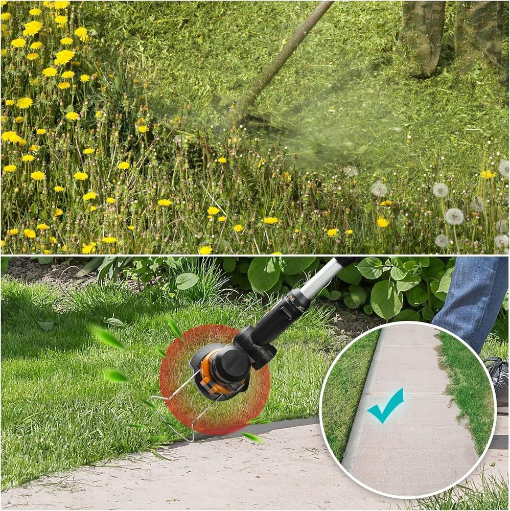 20 Pcs Grass Trimmer Line Spool & Cap for WORX Weed Eater Edger Wacker String