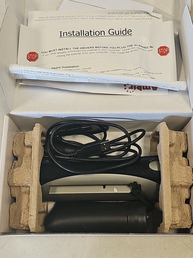 Ambir Technology Image Scan Pro PS667- Simplex Card Scanner Open Box