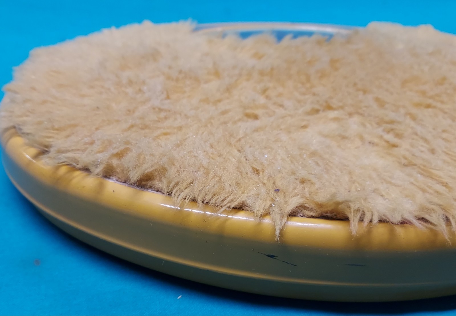 Vintage Bathroom Scale Bright Yellow SHAG Carpet / 1970's Oval