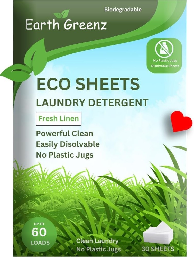 Laundry Deternt Sheets - Fresh Linen - No Plastic Jug 30 Sheets