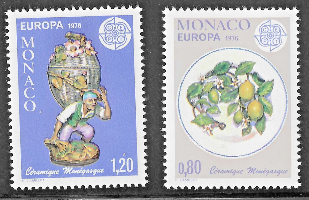 Monaco (1976) - Scott # 1023 - 1024,   MNH