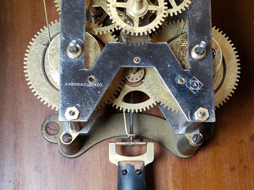 Antique Ansonia "Bagdad" Weights Driven Regulator Wall Clock 8-Day Timepiece