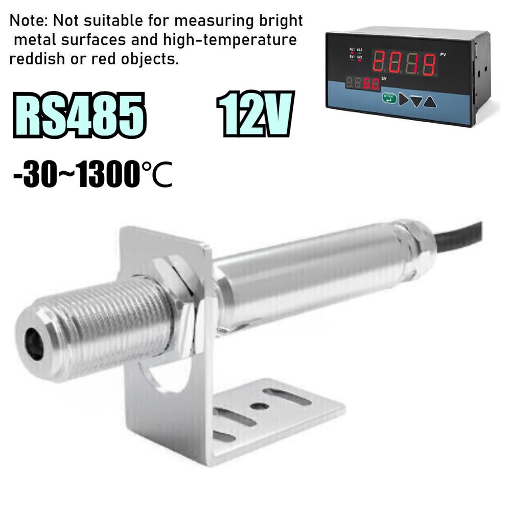 RS485 12V Infrared Thermometer Sensor Non-contact Temperature Tool W/ Controller