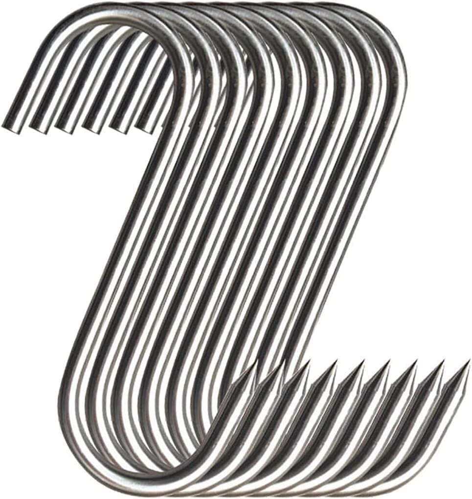 Meat Hooks Stainless Steel Butcher Hooks Meat Processing High Quality 20 PCS