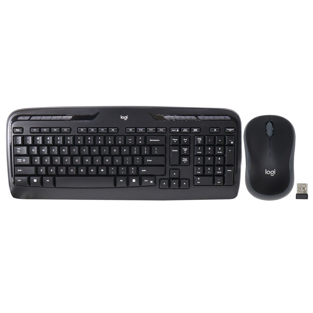 Logitech MK320 Full-size Wireless Membrane Keyboard and Mouse Bundle for PC