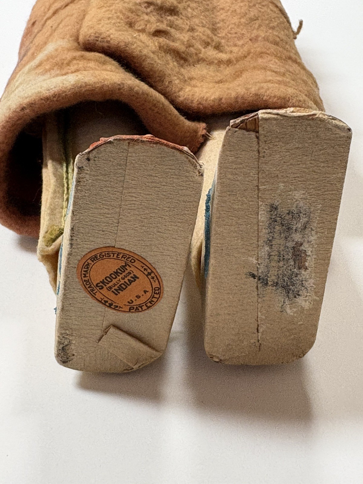 15” Indian Skookum Doll Antique Vintage Native American c 1920