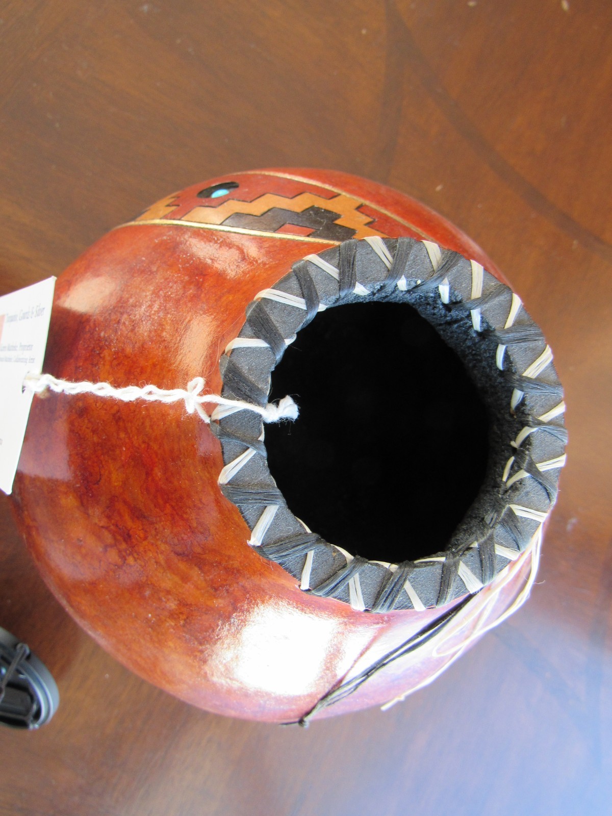 Gourd Art Southwestern Home Decor Handmade by Karen Matheke/Turquoise.