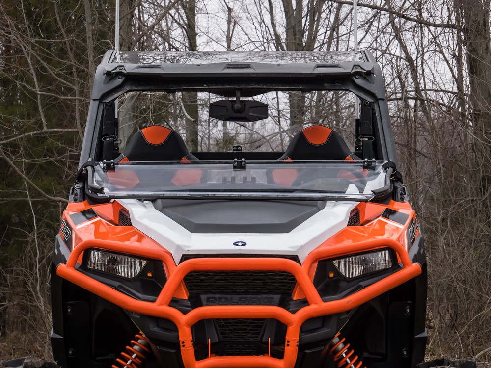 SuperATV Scratch Resistant Flip Down Windshield for Polaris General 1000 (2016+)