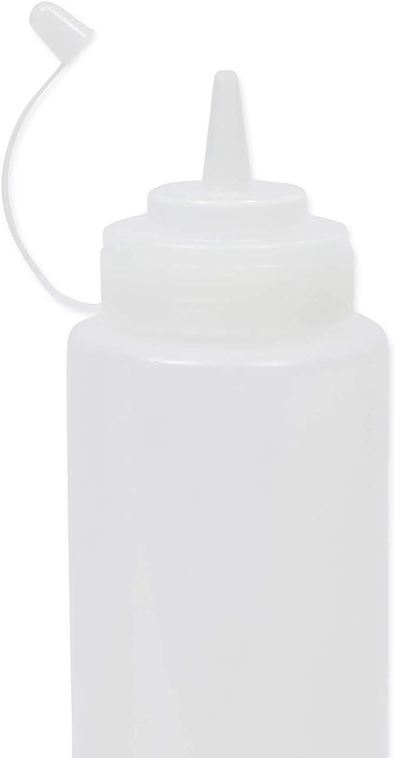Juvale Plastic Condiment Squeeze Bottles (Clear, 32 Oz, 6 Pack)