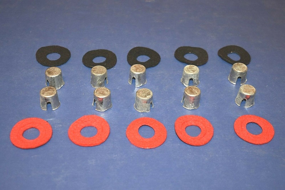 10 Battery Post Shims Caps Adapters & 10 Corrosion Preventative Washers