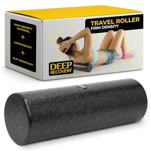 Yoga Foam Roller for Physical Therapy & Exercise – Back Roller Compact Black