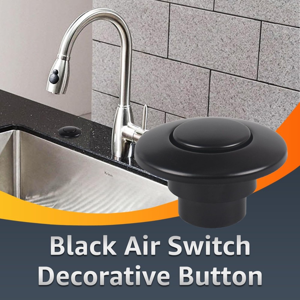 Garbage Disposal Air Switch Button For InSinkErator STCMTBLK Matte Black