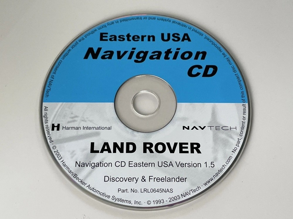 2002 2003 2004 2005 Land Rover Freelander Discovery II Navigation CD EASTERN MAP