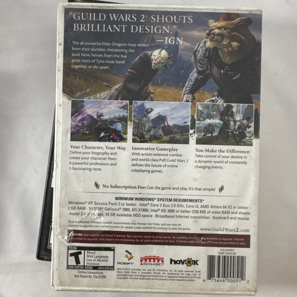 Lot 2 Guild Wars & guild, wars Factions PC Complete in Box 4 Cd (7)