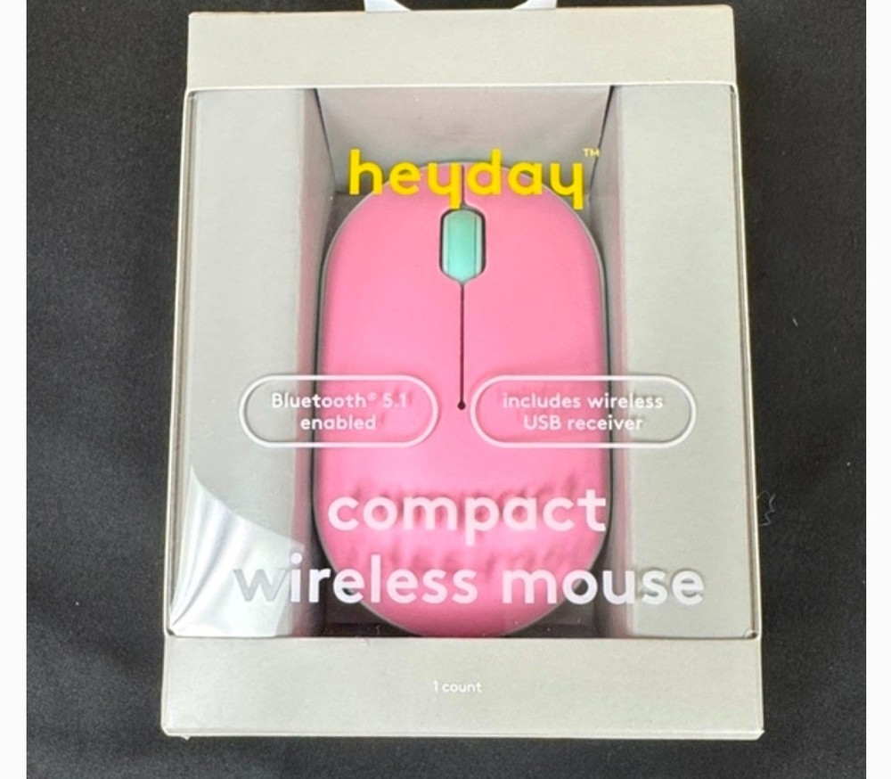 Heyday Compact Wireless Mouse New Bluetooth enabled - Candy Pink