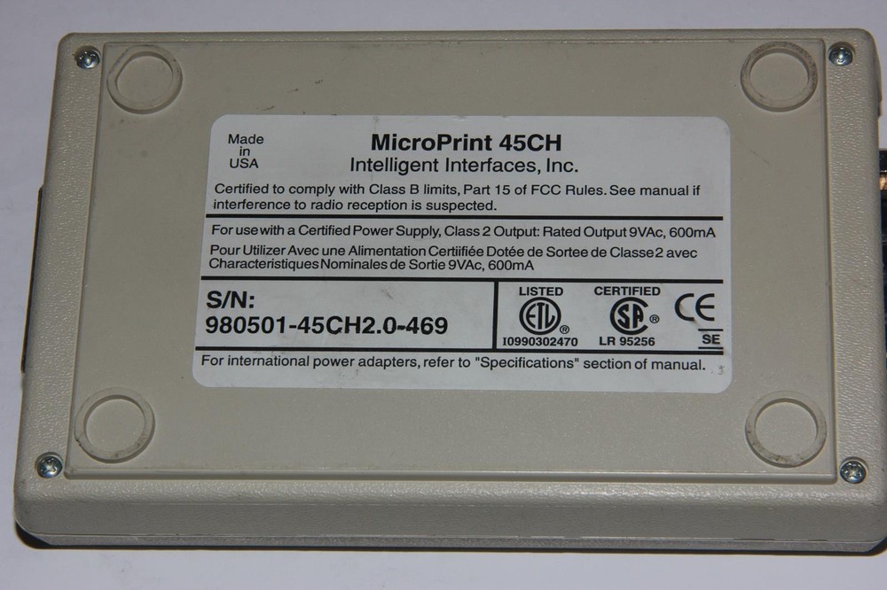HP-IB to Parallel Interface Converter by Intelligent Interfaces Microprint 45CH