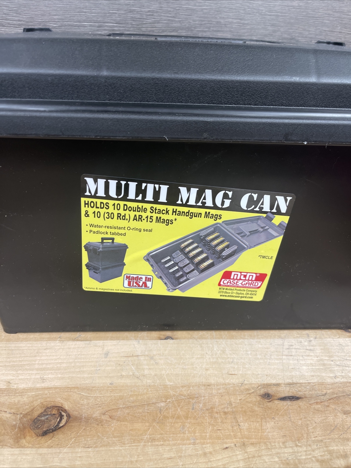 MTM Tactical Mag Can for 10 30 Rd Mags 10 dbl stacked Handgun mags Black New