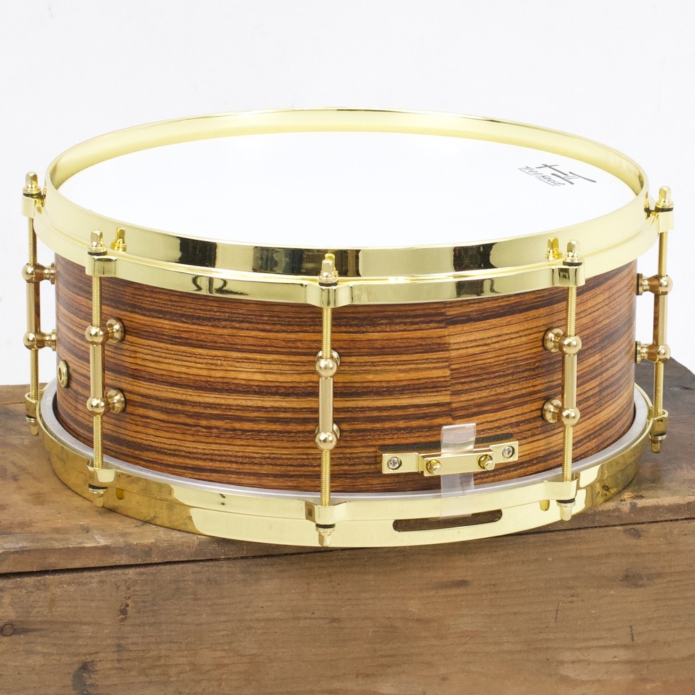 TreeHouse Custom Drums 5½x13 Solid Zebrawood Snare Drum