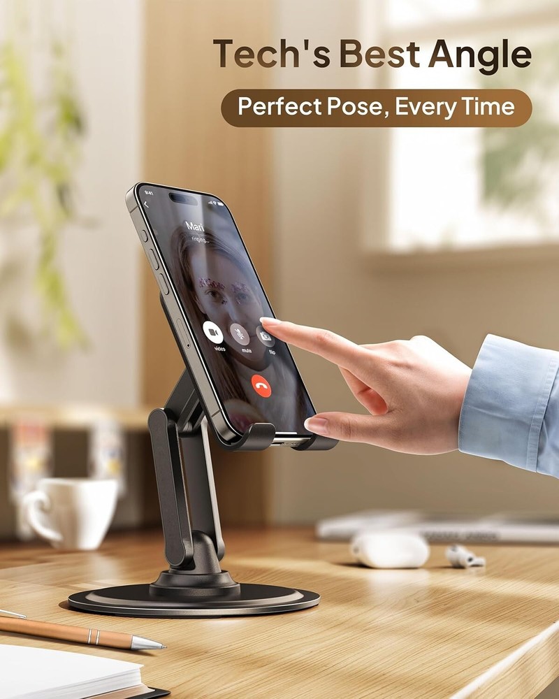 Cellphone and Tablet Stand Holder for Desk Table with Angle Height Adjustable