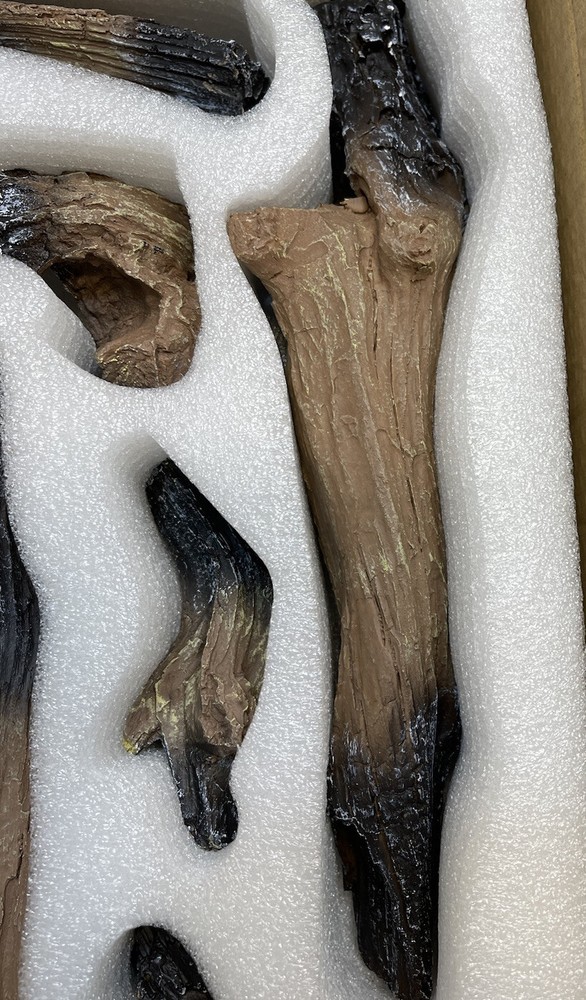 7-Piece Large Log Set for Electric Fireplaces