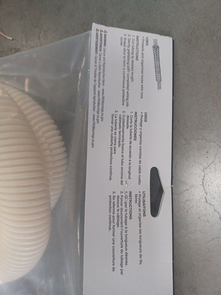 Gardner Bender 60 in. L White Polyethylene Flex Tube