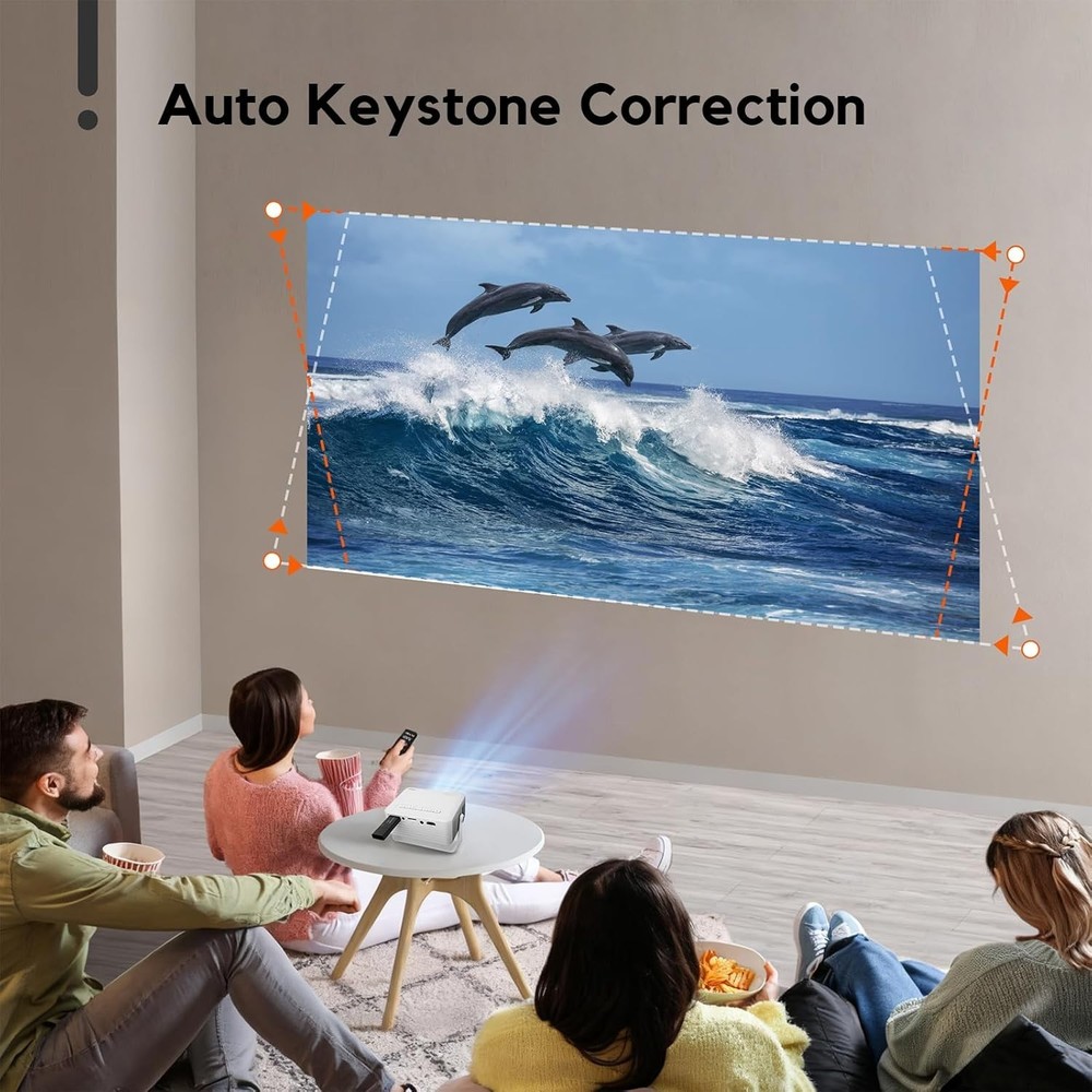 Mini Projector with 1080P Support, WiFi 6 Connectivity & Elegant Portable Design