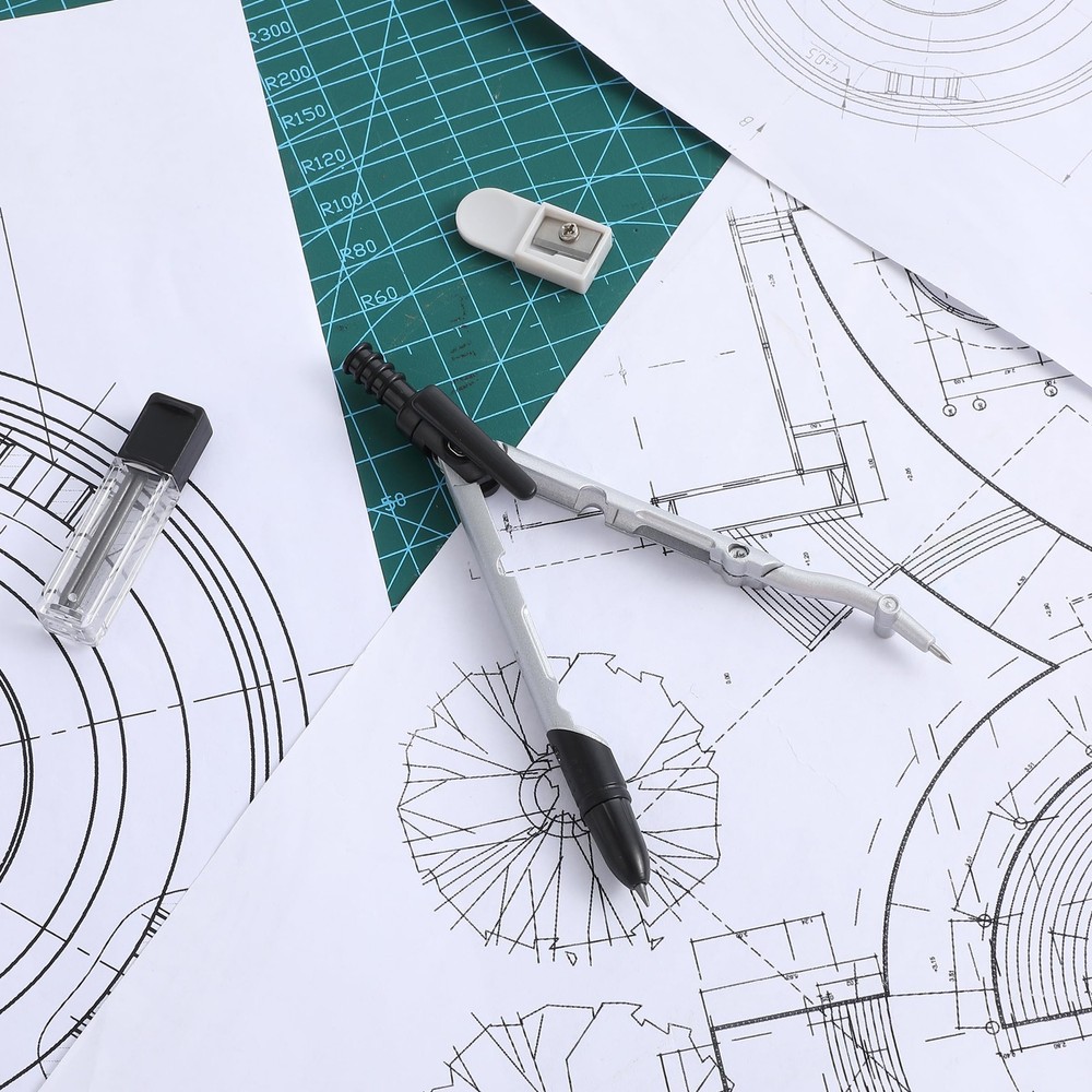 Convertible Compass, Extra Lead Refills, Compass Geometry Tool, Compass Drawing