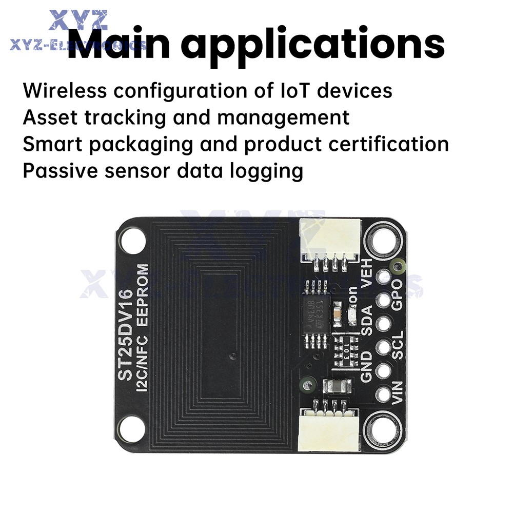ST25DV16K I2C RFID Dynamic Tag Module Compatible with STEMMA QT/Qwiic Interface