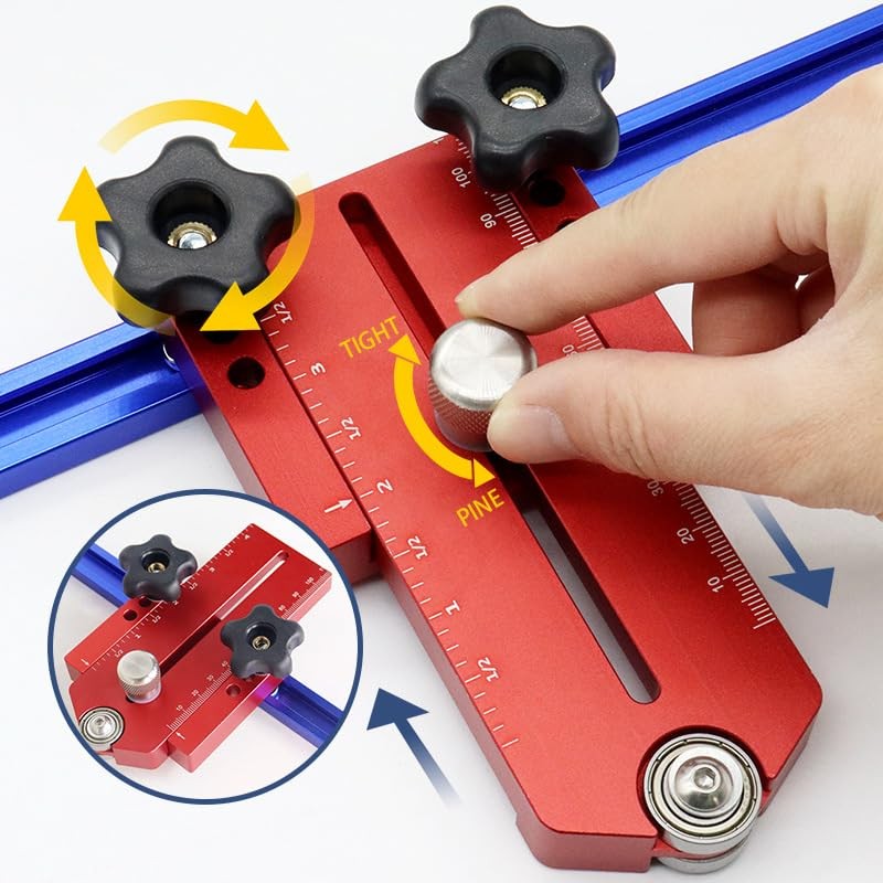 TRUTOPWAY Thin Rip Table Saw Jig Guide, Woodworking for Thin Strips Cuts, Fit...