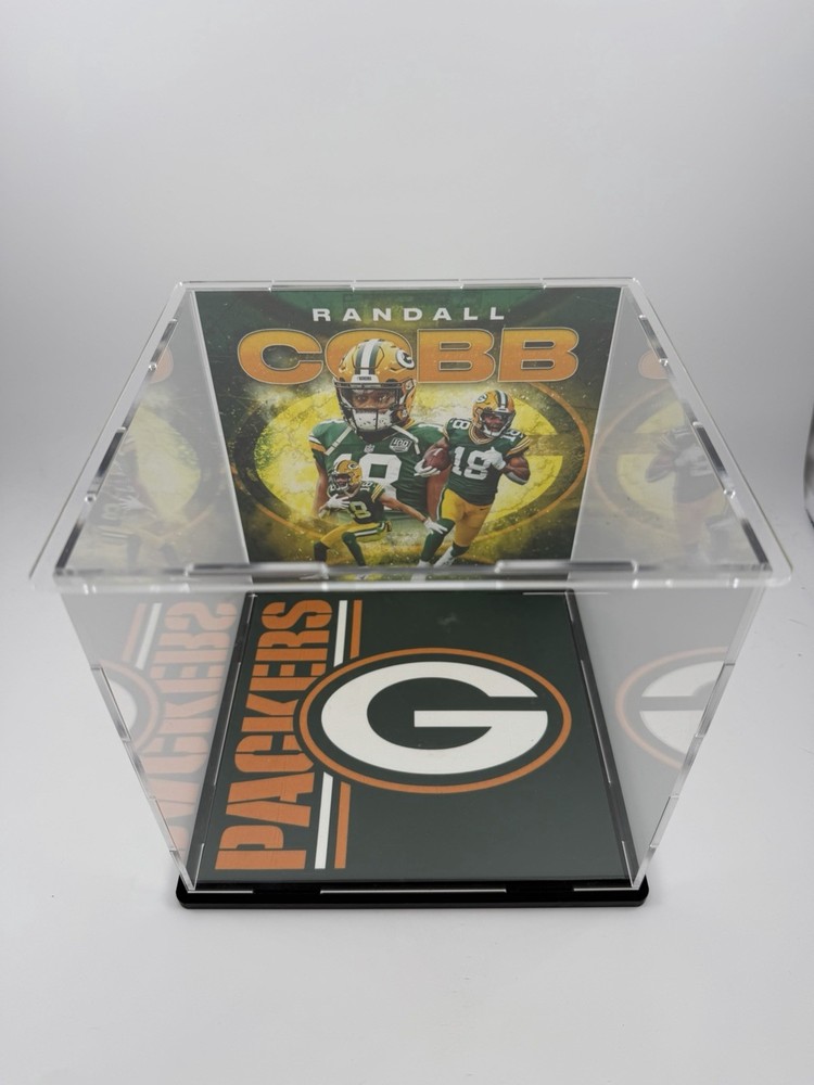 Randall Cobb Green Bay Packers Custom Mini Helmet Display or Card Display