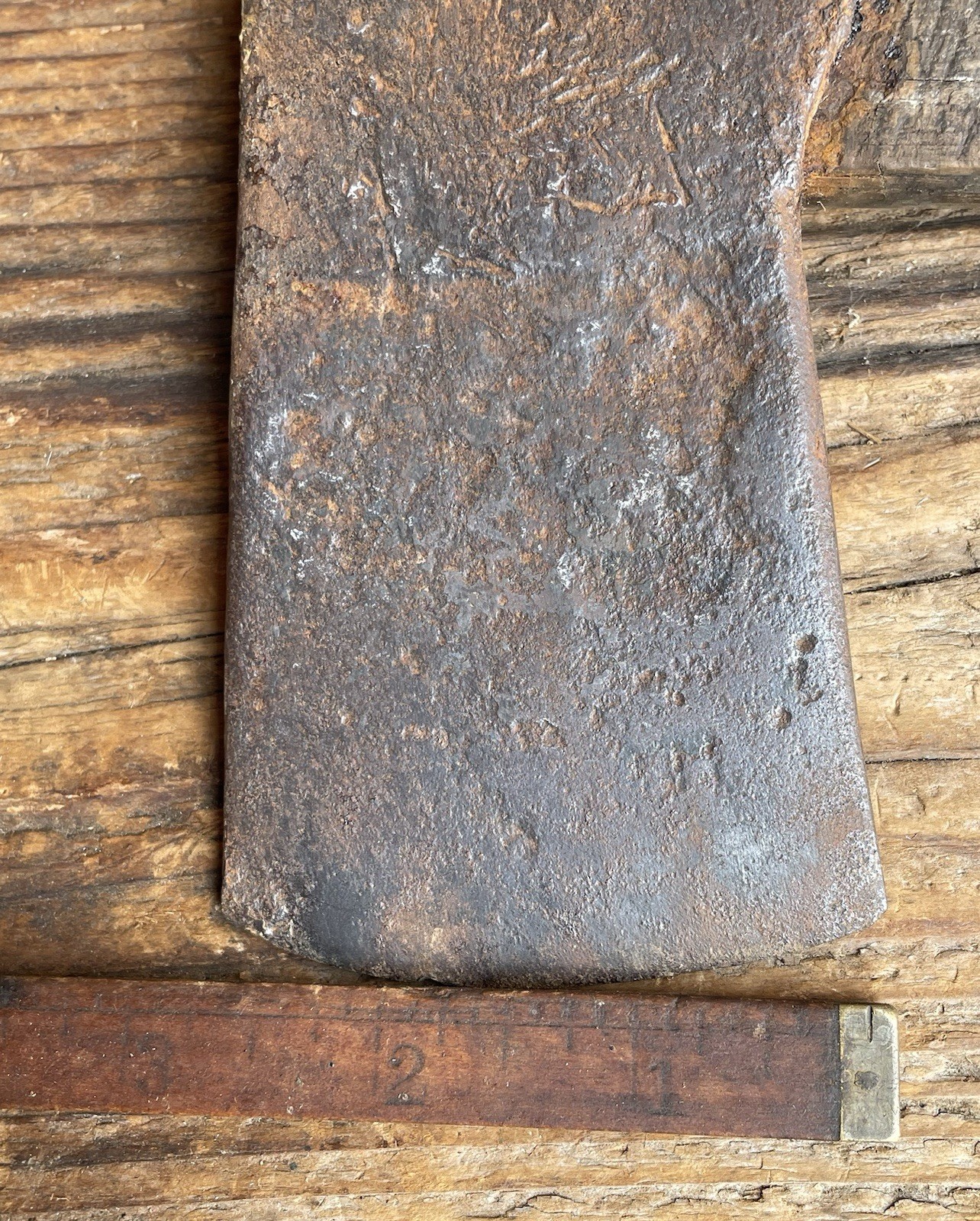 Revolutionary War 18th Century ~ Forged Iron Belt Hatchet Axe ~ Orig Handle