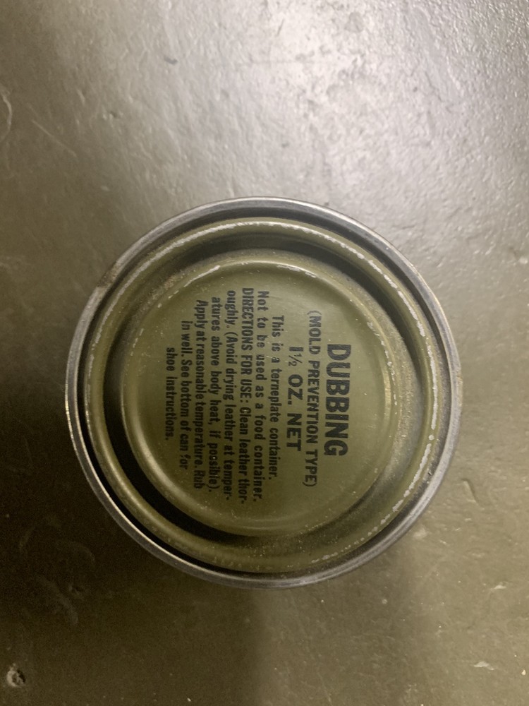 Vintage WWII - Shoe Boot DUBBING 1-1/2 OZ Can, Grease, USGI - FUN!