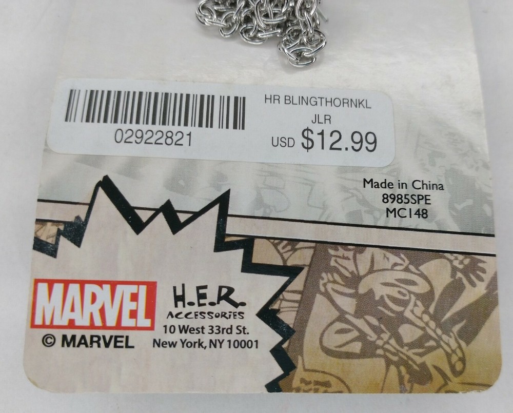 Marvel Comics Thor's Hammer Necklace Thor Pendant New