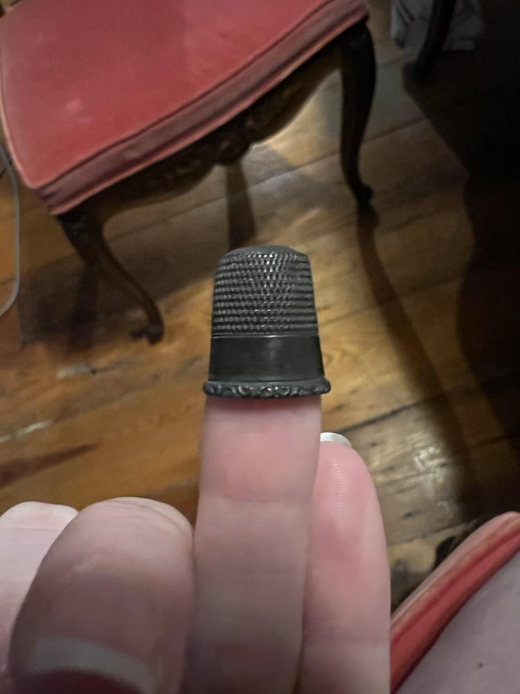 Small Dented Sterling Silver 5/8” Tall Thimble