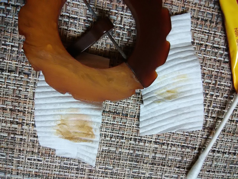 Carved Bakelite buckle