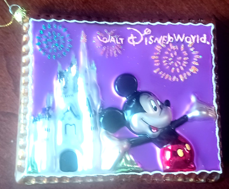 Disney Mickey Mouse Post Card Christmas Ornament