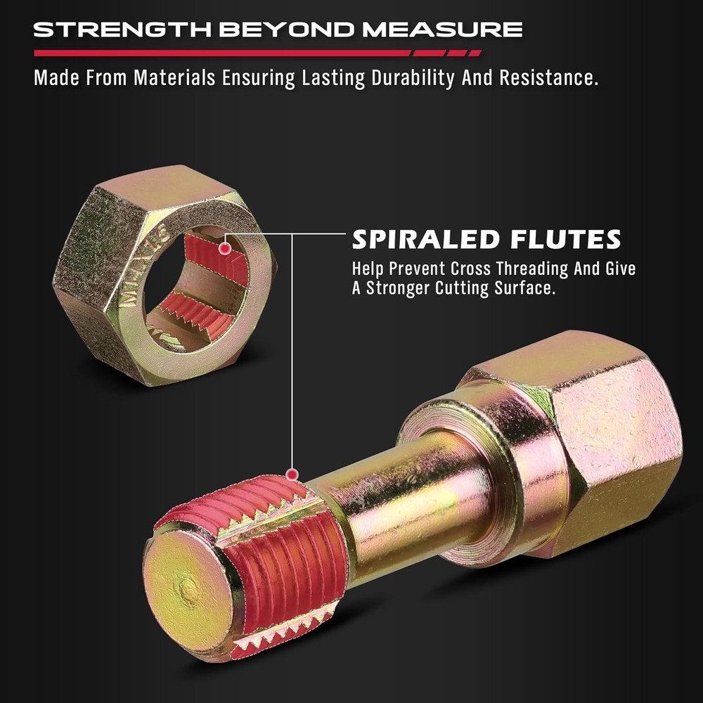 Efficient 49PCS Thread Chaser Tool Set - Metric & SAE with Color-Coded Taps