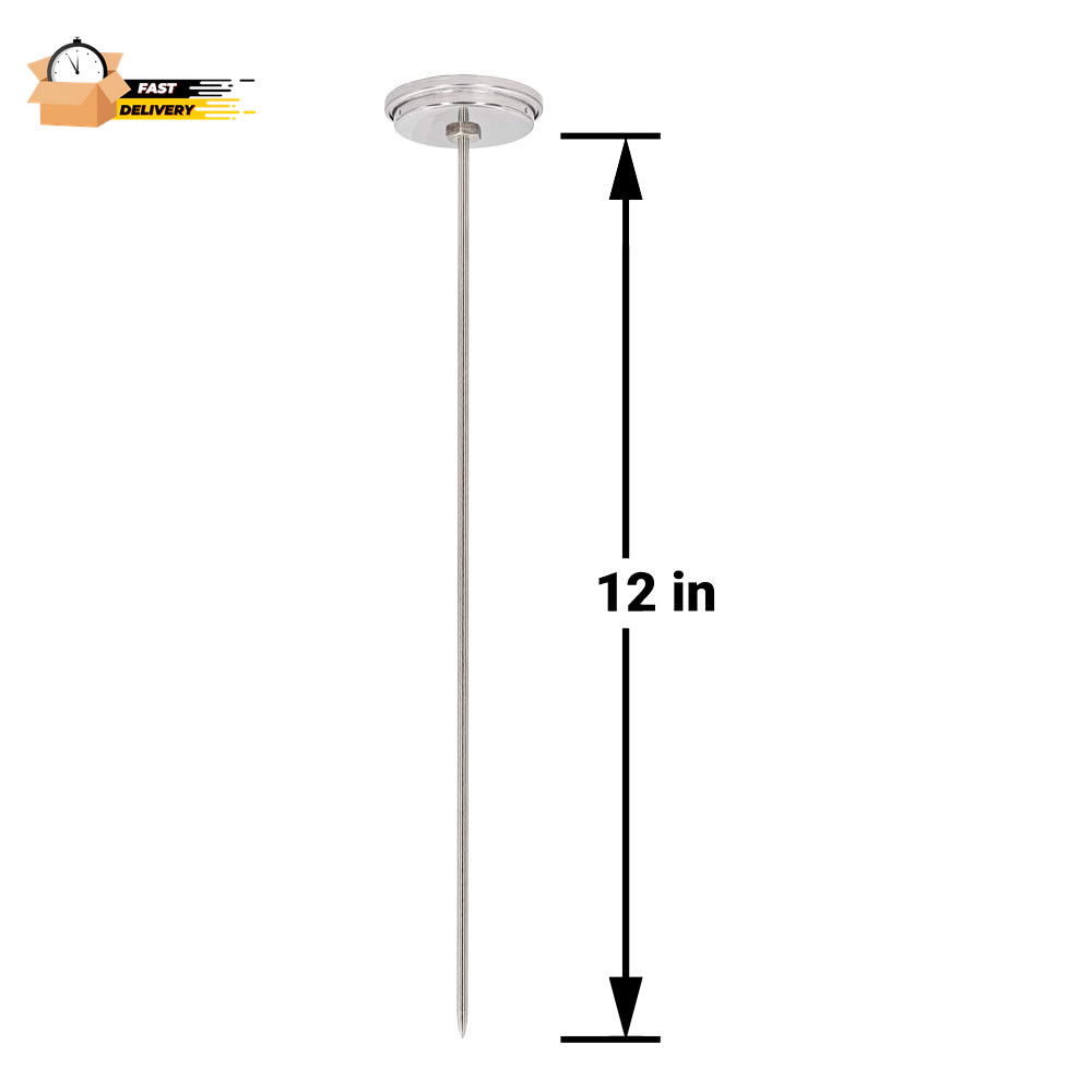 K83B1 12 Inch Soil & Compost Thermometer with Digital Composting Guide,