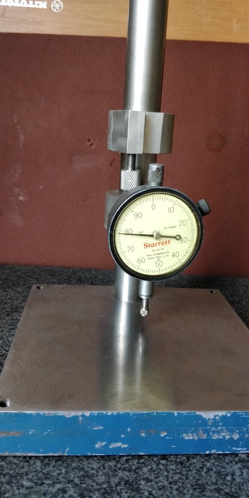 TESTED Starrett No.25-241 Dial Indicator on Inspection Stand SOLID OVERBUILT