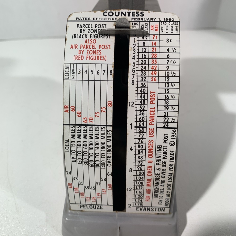 Vintage Countess Parcel Postal Scale Model M-2 Gray 1956