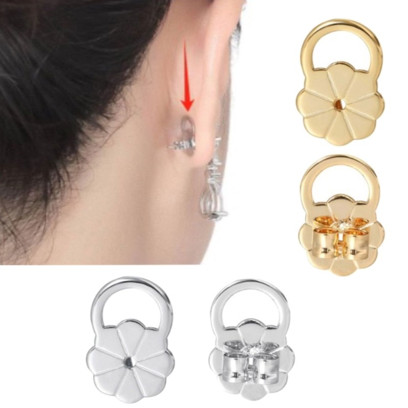 8Pcs Multifunctional Earring Lifters for Heavy Studs Secure Back for Droopy Ears