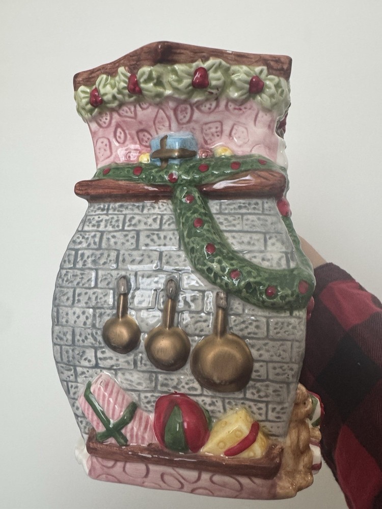 Christmas Tree Hand Painted Pitcher Dated 1996 8 1/2 inch