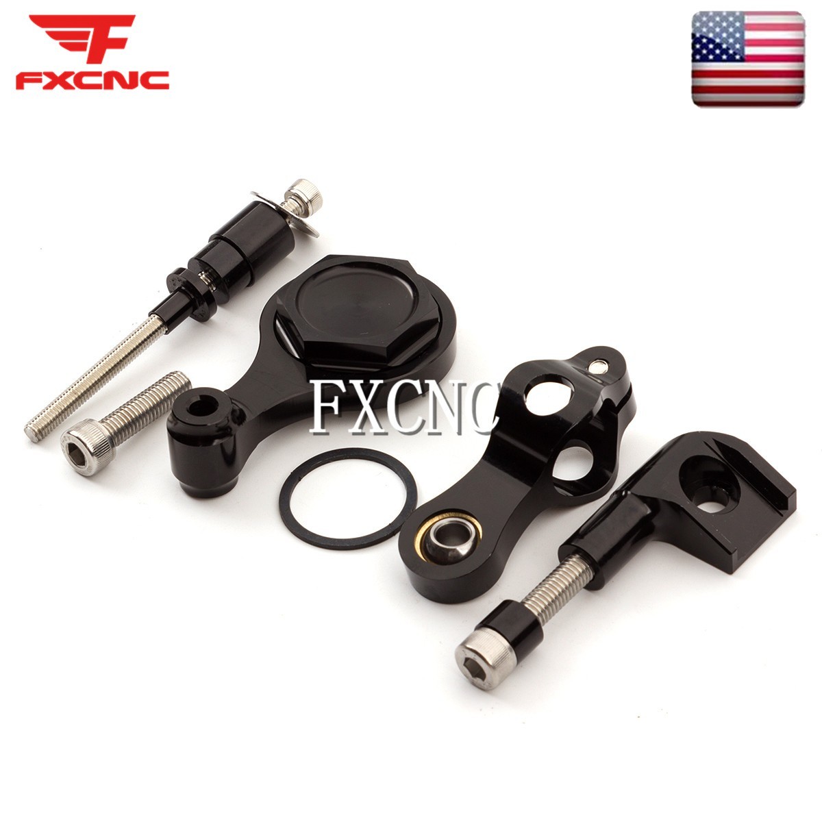Steering Damper & Mount Bracket Kit Set For Yamaha YZF R6 2006-2020 R1 2006-2018