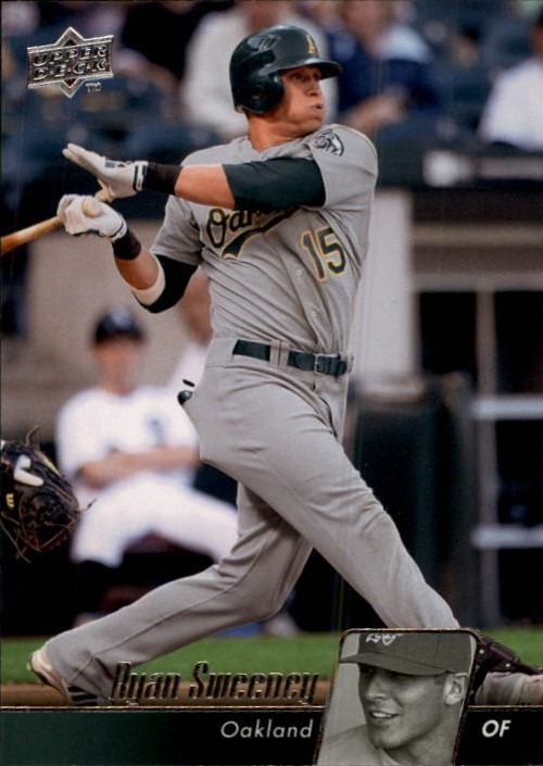 RYAN SWEENEY (Outfielder) Oakland Athletics Signed OML Baseball (JSA Basic COA)