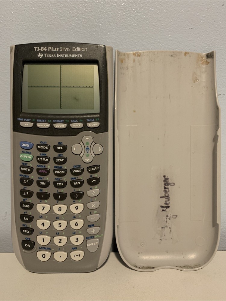 Texas Instruments TI-84 Plus Silver Edition Graphing Calculator w/ Cover Tested